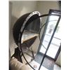 Image 3 : Ornate Metal Rolling Glass Door Porthole Style Bar w/Wine Rack,