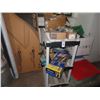 Image 1 : Plastic Storage Shelf w/Ladder, Leveler, Door Hardware,  4' Shop Light