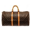 Image 1 : Louis Vuitton Keepall 55 Duffle Bag Brown Monogram Coated Canvas