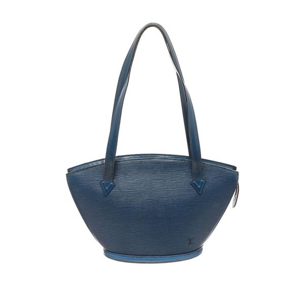 Louis Vuitton Saint Jaques Shoulder Bag Blue Epi Leather