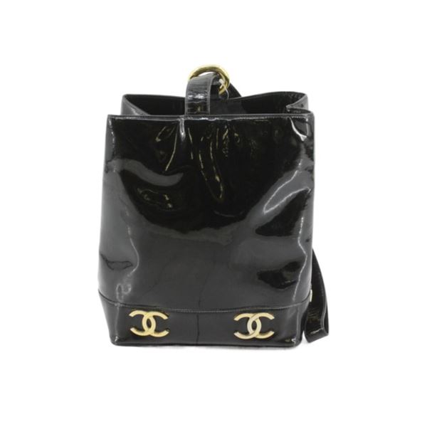 Chanel Triple CC Tote Black Patent Leather