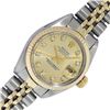 Image 1 : Rolex Ladies Quickset 2 Tone Factory Champagne Diamond 26MM Datejust Wristwatch