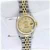 Image 3 : Rolex Ladies Quickset 2 Tone Factory Champagne Diamond 26MM Datejust Wristwatch