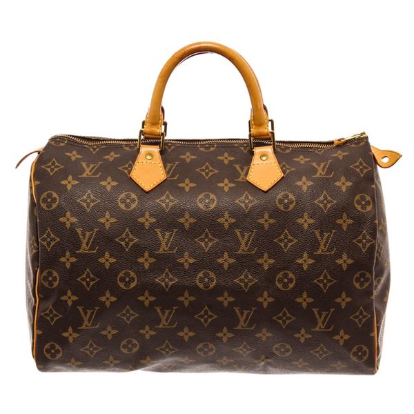 Louis Vuitton Speedy 35 Boston Bag Brown Monogram Coated Canvas