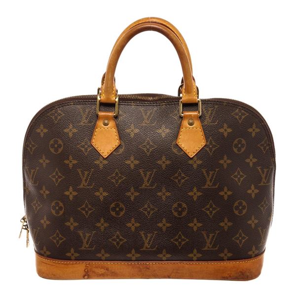 Louis Vuitton Alma MM Tote Brown Monogram Coated Canvas
