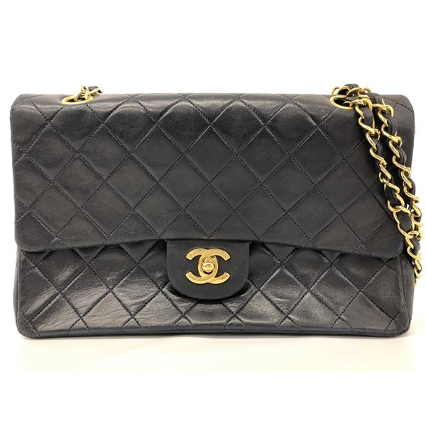 Chanel Medium Double F Navy Blue Lambskin GHW