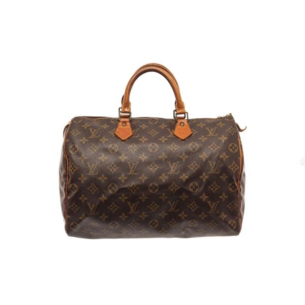 Louis Vuitton Speedy 35 Boston Bag Brown Monogram Coated Canvas