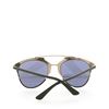 Image 4 : Christian Dior Reflected Aviator Sunglasses Gold Frames Green Arms Metal, Plasti
