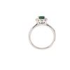 Image 3 : 14KT White Gold 1.08 ctw Emerald and Diamond Ring