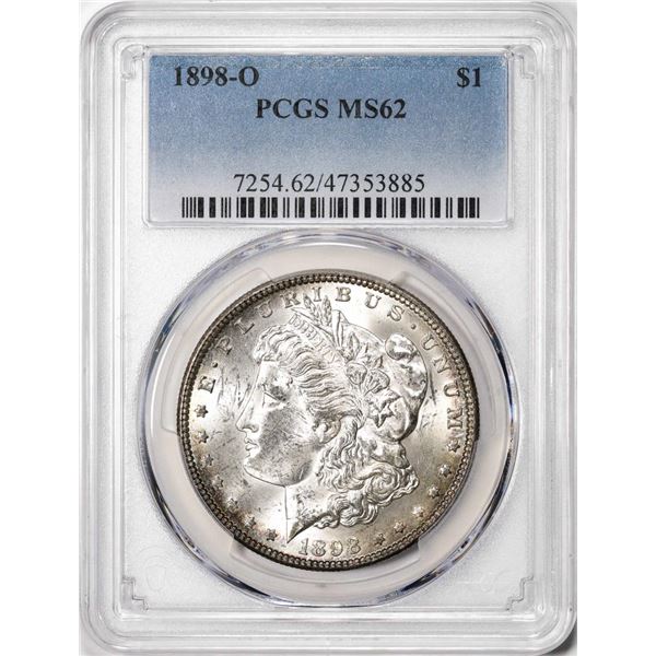 1898-O $1 Morgan Silver Dollar Coin PCGS MS62
