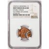 Image 1 : ND Lincoln Cent Coin Double Struck 2nd Strike Off Center NGC Mint Error MS64RD