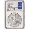 Image 1 : 2019(W) $1 American Silver Eagle Coin NGC MS70 FDOI Moy Signature West Point Mint