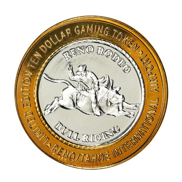 .999 Silver Reno/Tahoe International Airport $10 Casino Limited Edition Gaming Token