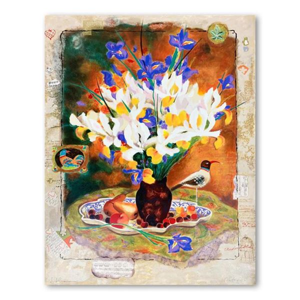 Galtchansky & Wissotzky  Blue Bouquet  Limited Edition Serigraph on Paper