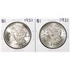 Image 1 : Lot of (2) 1921 $1 Morgan Silver Dollar Coins