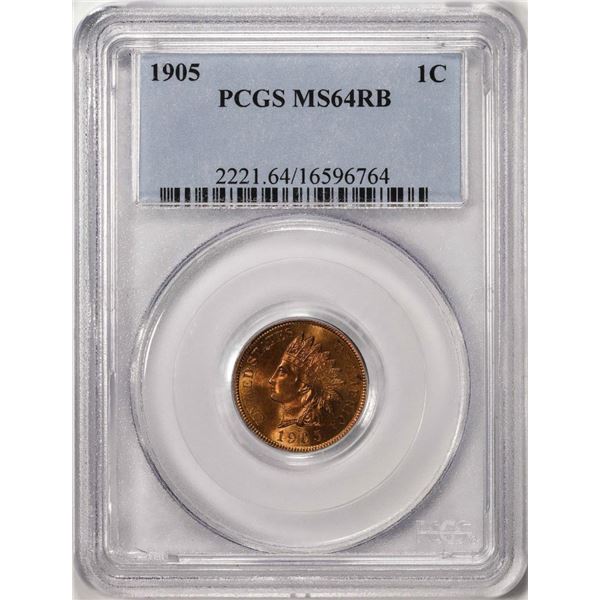 1905 Indian Head Cent Coin PCGS MS64RB