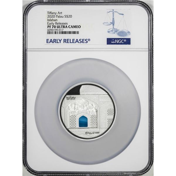 2020 Palau $20 Proof Tiffany Art Silver Coin NGC PF70 Ultra Cameo Early Releases