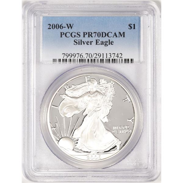 2006-W $1 Proof American Silver Eagle Coin PCGS PR70DCAM