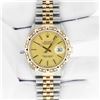 Image 4 : Rolex Mens Two Tone Champagne Jubilee Index Diamond Wristwatch With Rolex Box