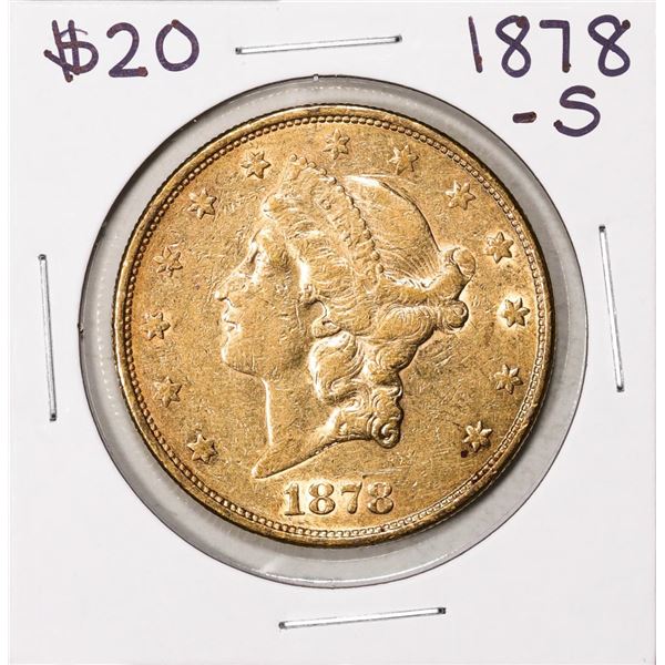 1878-S $20 Liberty Head Double Eagle Gold Coin