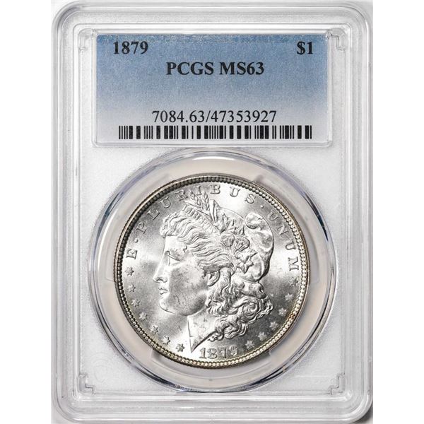 1879 $1 Morgan Silver Dollar Coin PCGS MS63