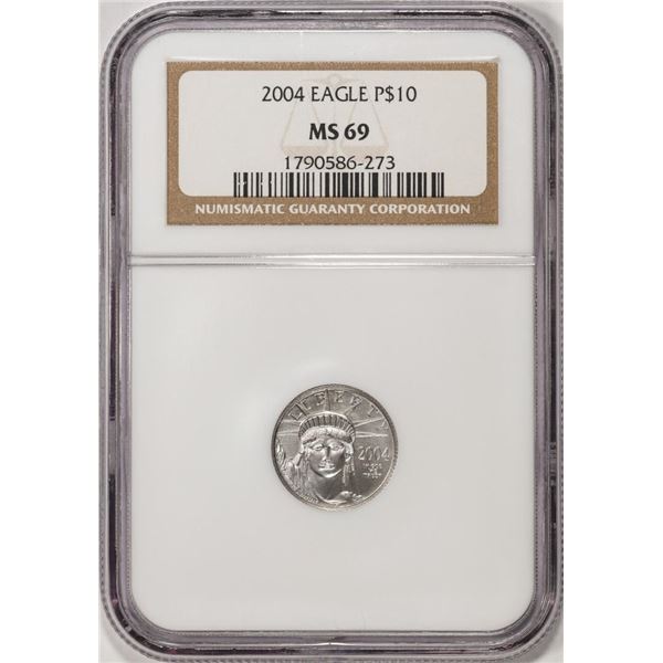 2004 $10 Platinum American Eagle Coin NGC MS69