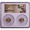 Image 1 : Set of 2021 Type 1 & Type 2 $5 American Gold Eagle Coins NGC MS70