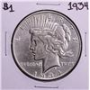 Image 1 : 1934 $1 Peace Silver Dollar Coin