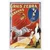 Image 1 : RE Society "Grais Zebra & Baboons" Print Lithograph on Paper