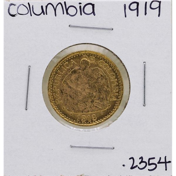 1919 Columbia 5 Pesos Gold Coin