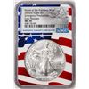 Image 1 : 2020(S) $1 American Silver Eagle Coin NGC MS70 Early Releases Mint Flag Core