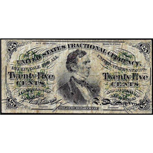 March 3, 1863 Third Issue Twenty-Five Cents Fractional Currency Note