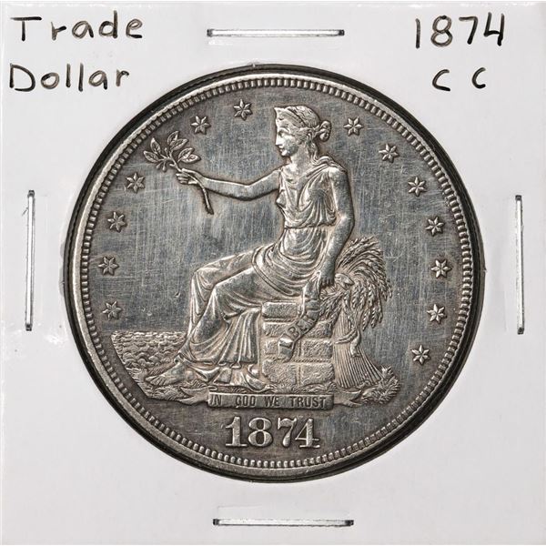 1874-CC $1 Trade Silver Dollar Coin