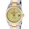 Image 1 : Rolex Ladies Midsize Two Tone Champagne Index Datejust Wristwatch