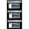 Image 1 : (3) Consecutive 2017 Djibouti 40 Francs Bank Notes PMG Seventy Gem Uncirculated 70EPQ*