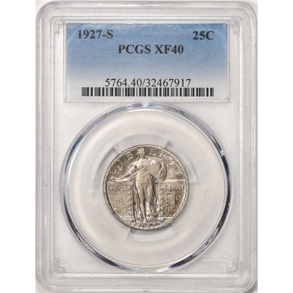 1927-S Standing Liberty Quarter Coin PCGS XF40