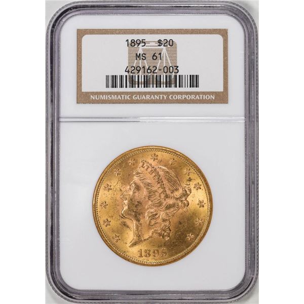 1895 $20 Liberty Head Eagle Gold Coin NGC MS61