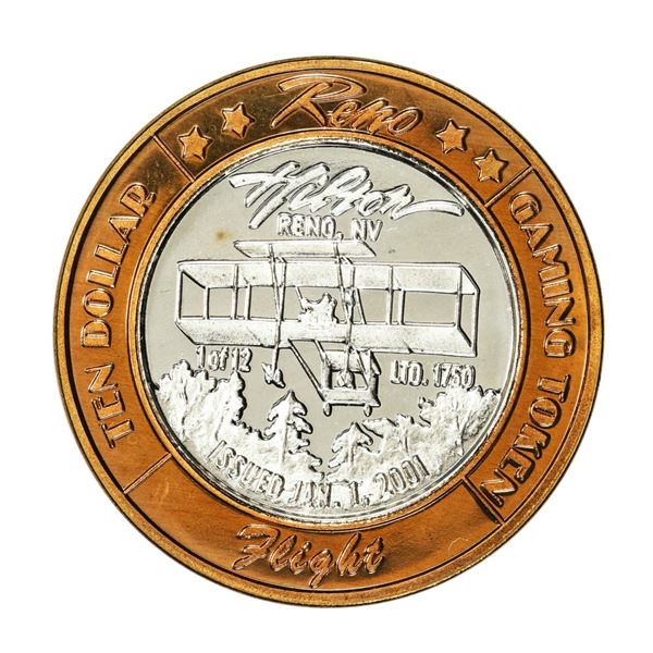 .999 Silver Hilton Reno Nevada $10 Casino Limited Edition Gaming Token