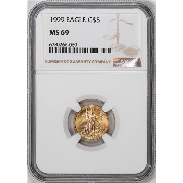 1999 $5 American Gold Eagle Coin NGC MS69