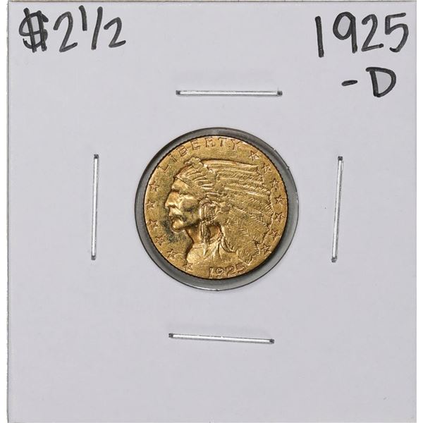 1925-D $2 1/2 Indian Head Quarter Eagle Gold Coin