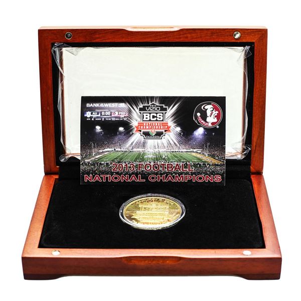 2013 Florida State National Champions 1.5 oz 24kt Gold Medal Limited Edition 1 of 13