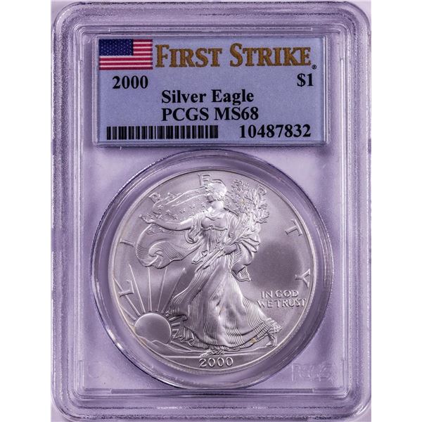 2000 $1 American Silver Eagle Coin PCGS MS68 First Strike