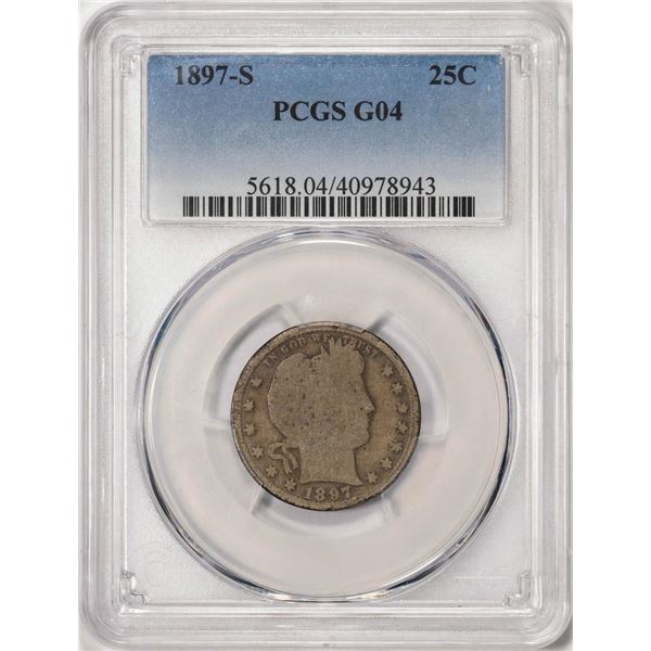 1897-S Barber Quarter Coin PCGS G04