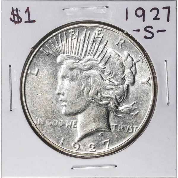 1927-S $1 Peace Silver Dollar Coin