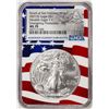 Image 1 : 2021(S) Type 1 $1 American Silver Eagle Coin NGC MS70 FDI San Francisco Flag Core