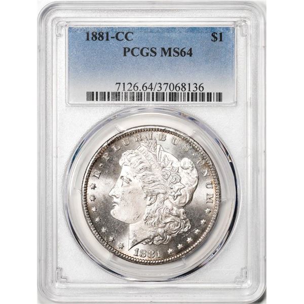 1881-CC $1 Morgan Silver Dollar Coin PCGS MS64