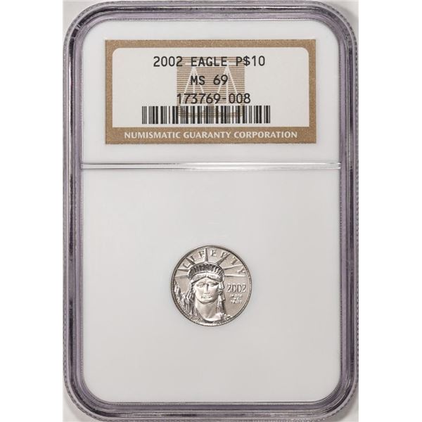 2002 $10 Platinum American Eagle Coin NGC MS69