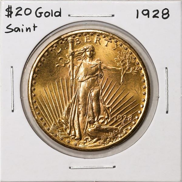 1928 $20 St. Gaudens Double Eagle Gold Coin