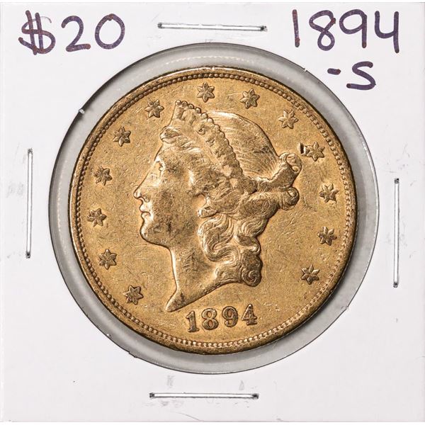 1894-S $20 Liberty Head Double Eagle Gold Coin