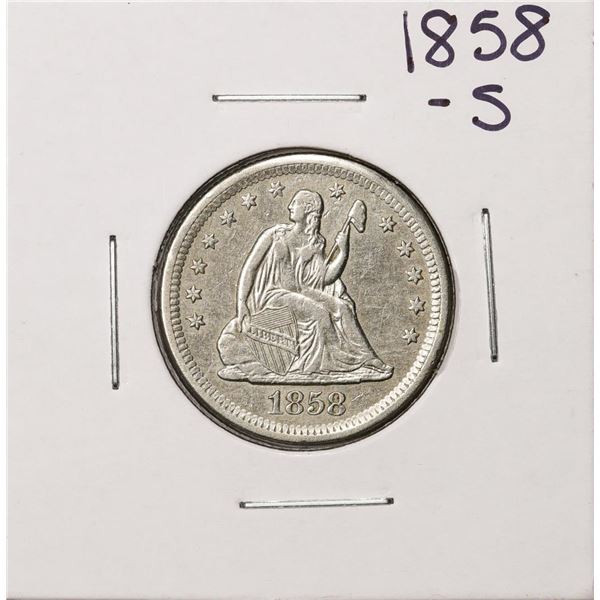 1858-S Seated Liberty Quarter Coin